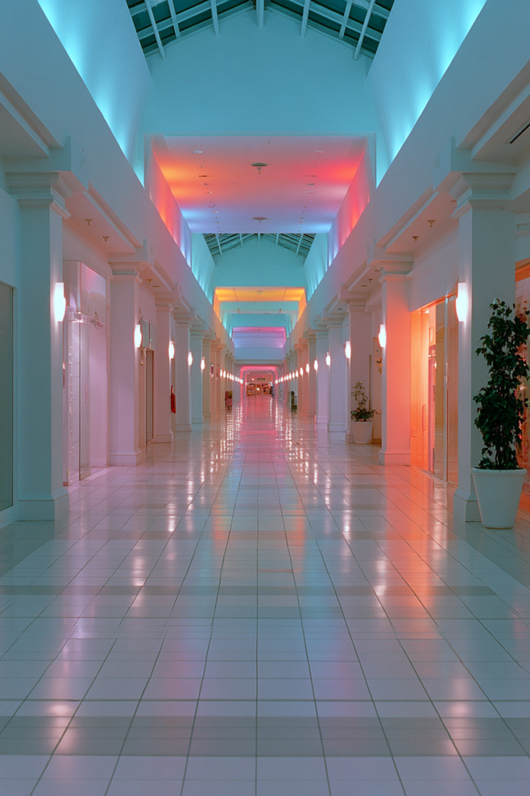 Vaporwave Liminal Space